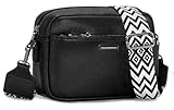 Geräumig: 22cm x 8cm x 16cm. Unsere kleine Crossbody bag verfügt über ein Hauptfach mit Reißverschluss und eine Außentasche mit Reißverschluss auf der Vorder- und Rückseite, in der Sie Ihr Handy, Ihr Portemonnaie und andere Dinge des täglichen Bedarfs verstauen können.
