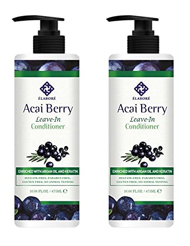 Elabore 2 Pack Acai Berry Leave-In Conditioner 16.06 Fl.oz/ 475Ml #TOP7