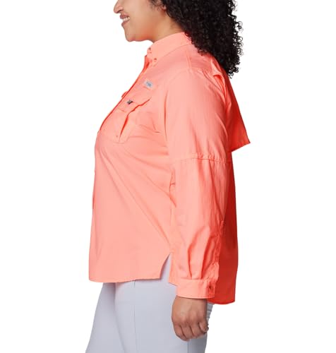 Columbia Women's PFG Bahama II Long Sleeve Fishing Shirt, Tiki Pink, 3X - image 3