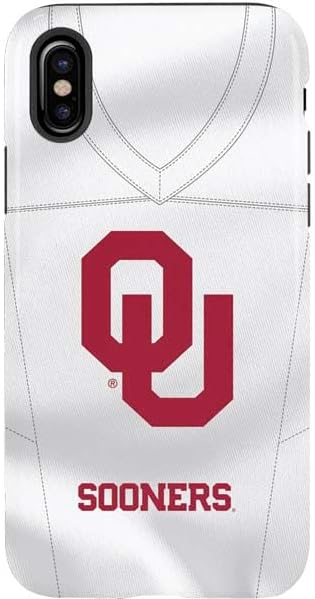 Skinit Pro Phone Case Compatible with iPhone X - Officially Licensed University of Oklahoma Split Jersey Design