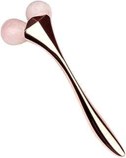 Jade Roller para alívio do inchaço do rosto e dos olhos, ferramentas para cuidados com a pele, rolo de emagrecimento de quartzo rosa, massageador jade para rosto, olhos, bochecha, queixo, músculos corporais relaxando e emagrecendo linhas e rugas do rosto