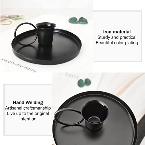 Candle Holders, Iron Candle Holders Black Metal Cone Candle Holders Candle Sticks Holder Candlestick Holders Candle Stick Holder Candles And Holders Vintage Candle Holders Simple Table Decorations #TOP2