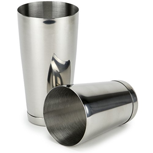 Boston Shakers - Set of 2 Premium Grade Stainless Steel Professional Bartending Shaker Set by Cocktailor
