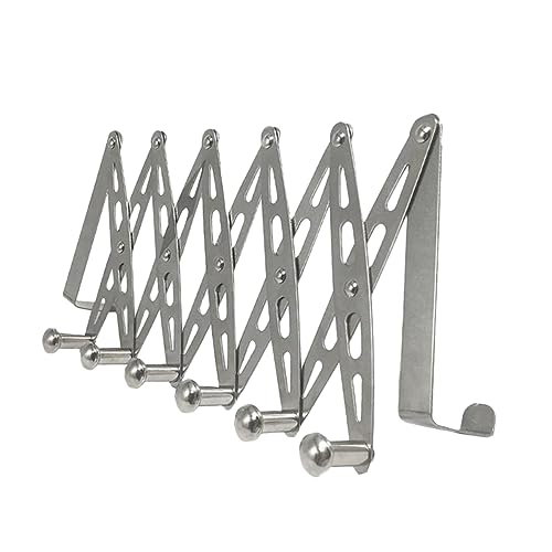 BinZyronic ステンレス折りたたみドアフック 1ピース ? 衣類や帽子、傘が掛けられる収納フック、省スペース設計で玄関や寝室に適した便利アイテム