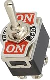 Zweipoliger Kippschalter, Ein-Aus, DP3T, 10 A/250 V, 5 Stück