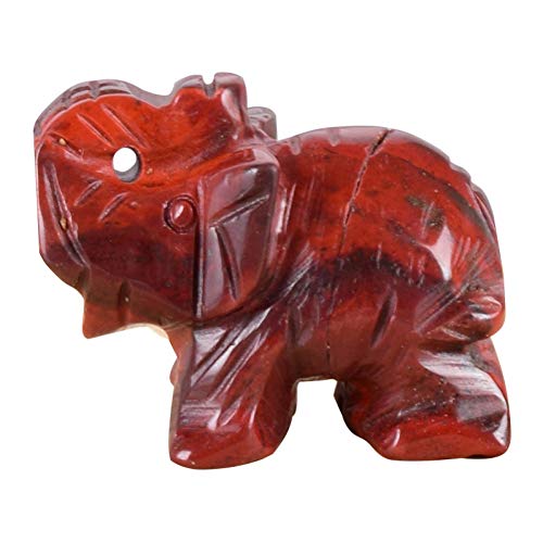 MKYXLN Elephant Figurines Craft Carved Natural Stone 1.5