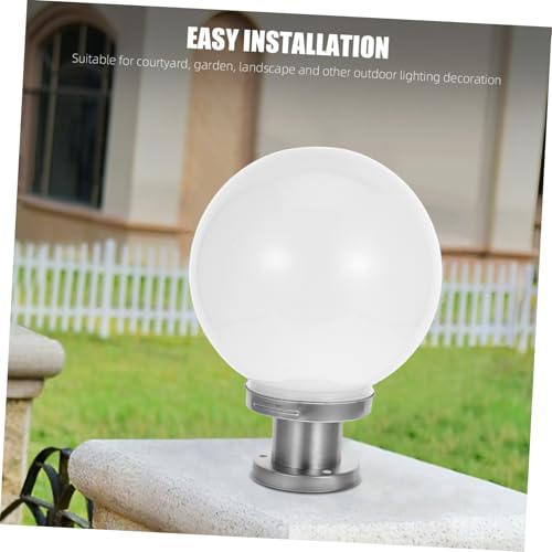 Éclairage de Cour Extérieur LED Étanche IP65 avec Globe Acrylique Rond - 4