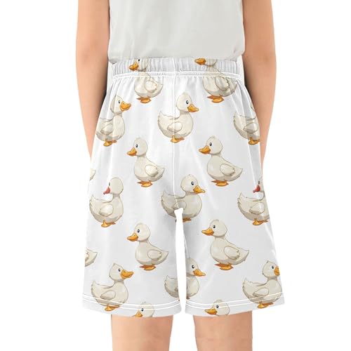 White Duck Short Pajama Pants Bottoms Soft Sleepwear with Pockets2