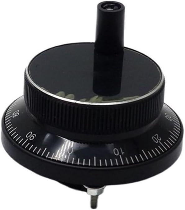 60mm Pulser Electronic Handwheel 5V 12V 24V 4 6 pin Pulse 25 100 Manual Generator Rotary Encoder(B-Black,5V-4 pin-100 Pulser)