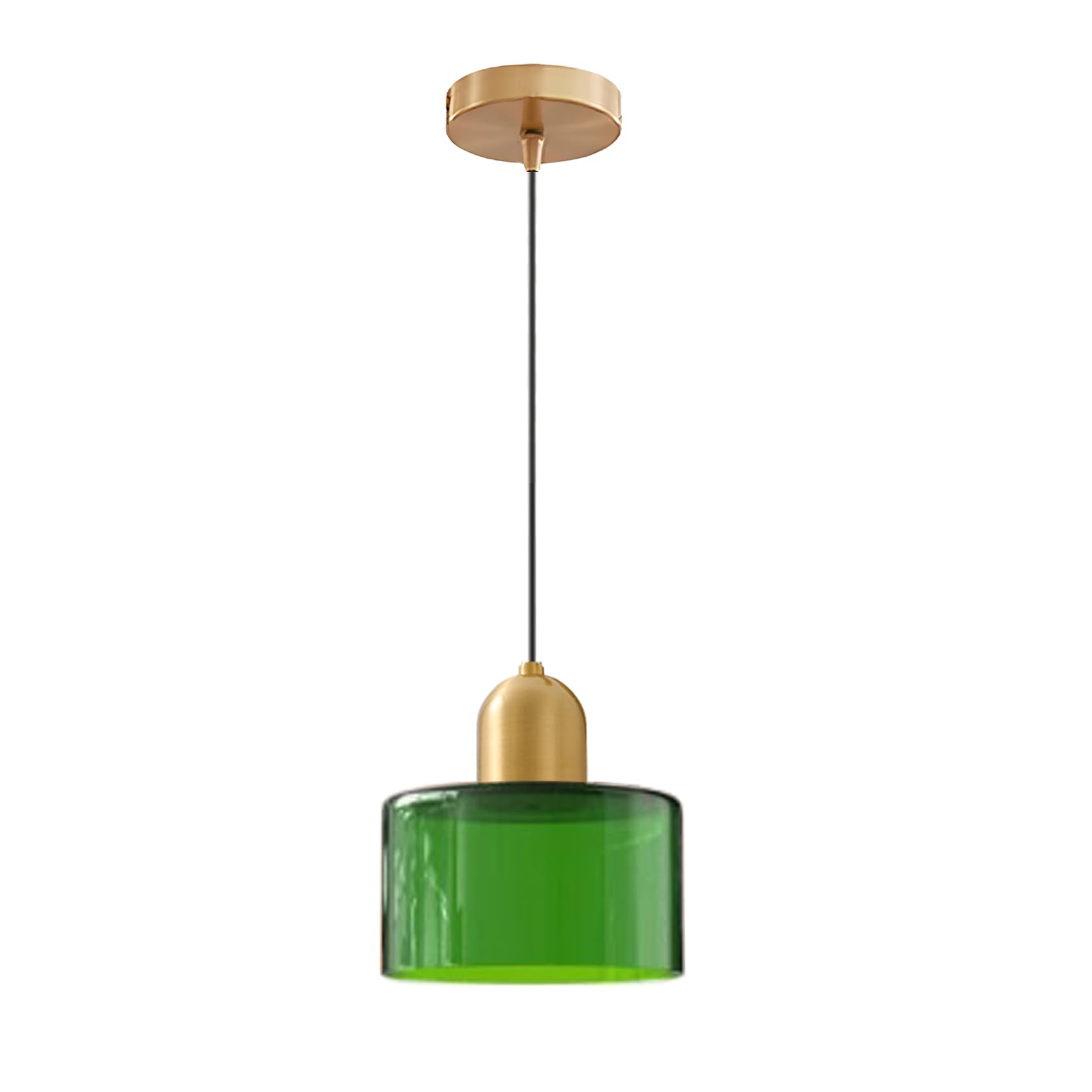 Suspension en verre vert transparent pour ambiance de chambre cocon - 7