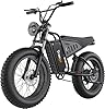 Freego Electric Dirt Bike, Electric Motorcycle for Adults 1400W(Peak) Motor 48V/22.5Ah Removable Battery, 30MPH Electric Motorcycle, 7-Speed, 20" x4 Fat Tires Off-Road Electric Mountain Ebike Bike #1