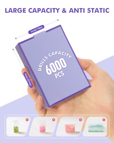 Image of CATEARED 2-in-1 Diamond Art Trays With Lids,Anti-static Diamond Art Storage Containers, Diamond Art Accessories Diamond Painting Trays with Lids & Line-Up, Box Package (Violet, 10 piece Tray Kit)