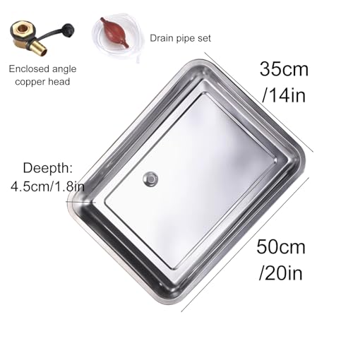 Bac récupérateur condensats inox durable 50x35cm pour split - 3