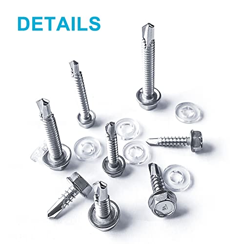 Trivd Frol 2400022510 410 Stainless Steel Self Tapping Tek Screws Assortment,430 Pcs #8#10#12 Hex Head Self Drilling Screws thumb #4