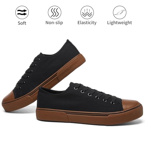 Image of yageyan Men Canvas Low top Shoes Classic Casual Sneakers Mens Fashion Shoes