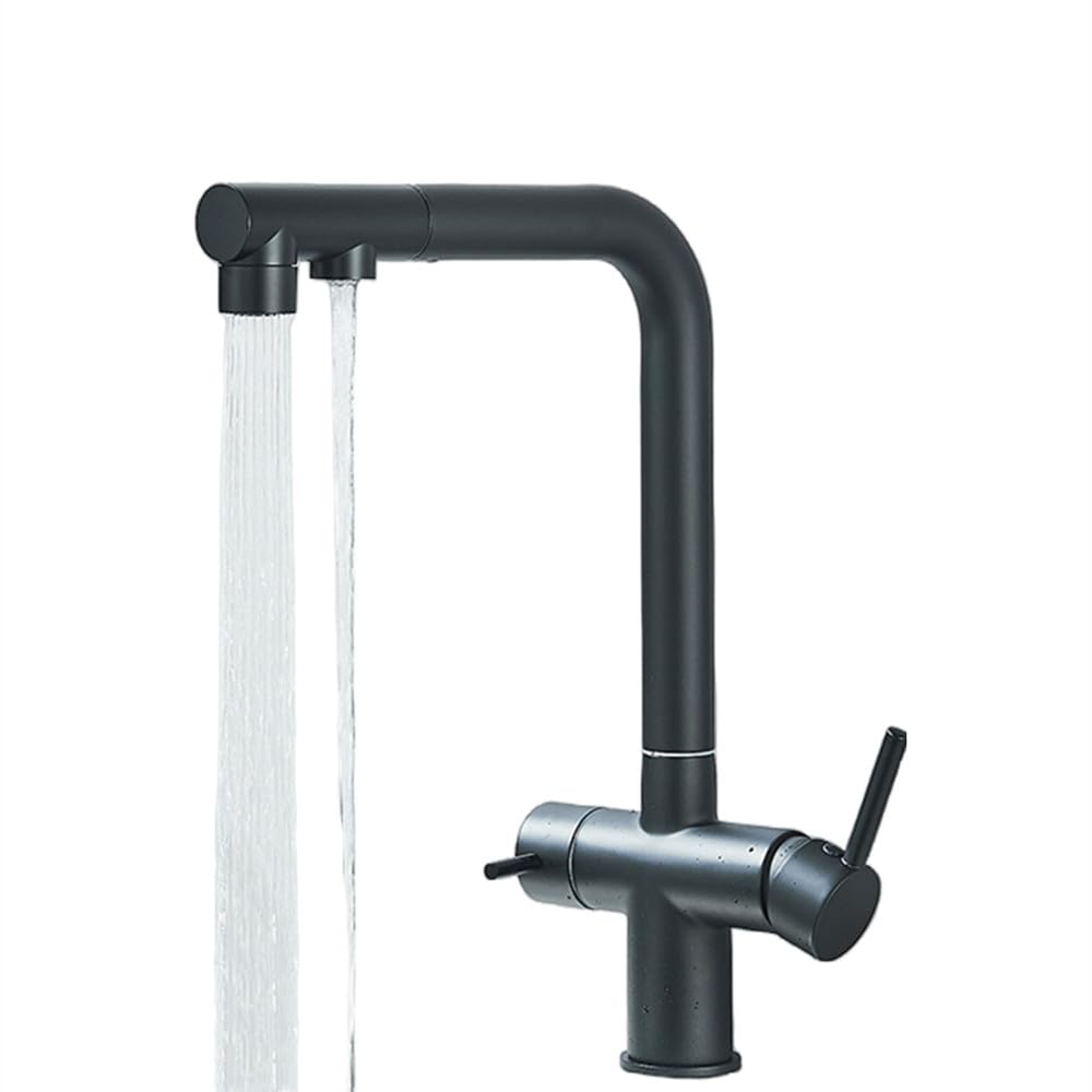 Robinet eau pure avec douchette extractible et mitigeur eau chaude froide