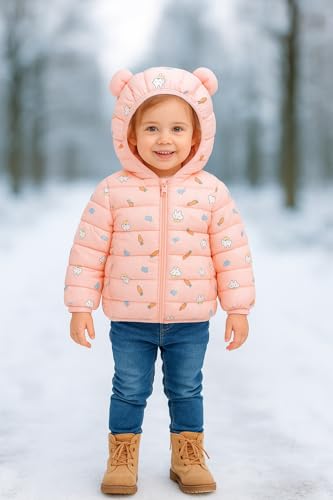 Image of Bold N Elegant Kid's Standard Length Polyester Winter Dinosaur Bomber Jacket Hoodie Puffer Quilted Jacket Coat for Baby Boys and Girls