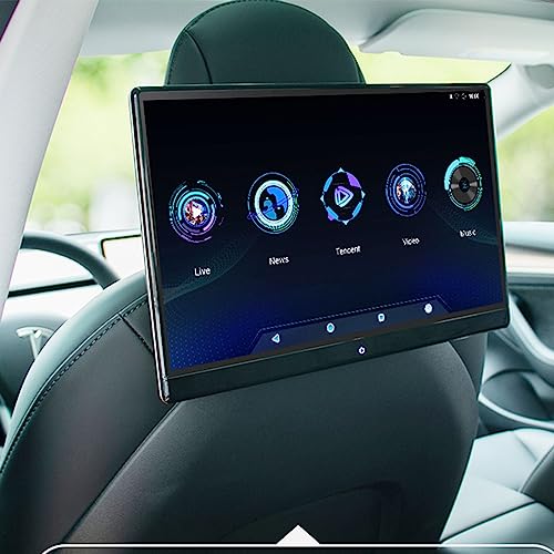 14 inch Android Car TV Headrest Monitor Tablet for Back seat,Universal Support Phone Wireless Mirror Link Touch Screen,with WiFi/Bluetooth/HDMI/USB/FM/Airplay Video Player 3G ram+16G ROM(1*pcs)