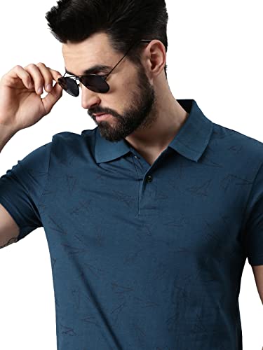 Image of KRYPTIC Men's Ultra-Soft Cotton Rich Casual Printed Half Sleeve Regular Fit Classic Polo T-Shirt - Soft, Cool & Stylish Everyday Wear