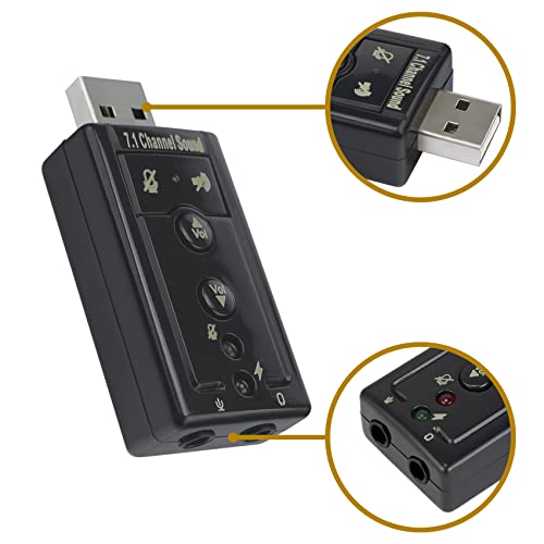 Dsyj 7.1 Channel Usb External Sound Card Audio Adapter #TOP6