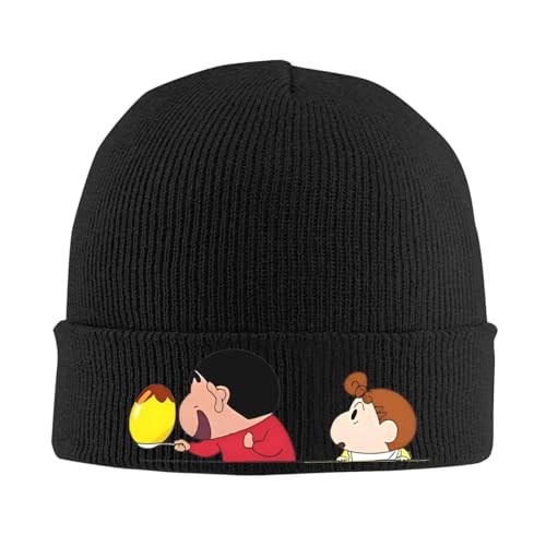 Tuque tricotée Crayon Shin-Chan en acrylique chaud pour homme et femme