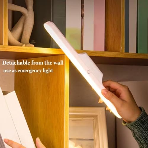 Image of Rechargeable LED Light Bar with Magnetic Mount, Touch Control, Dimmable Brightness and Adjustable Light Modes, USB Charging Lamp for Cabinet, Makeup, Car, Bedroom and Reading, 30 cm