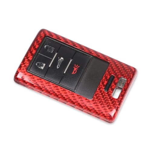 Coque de clé Corvette en carbone véritable rouge pour réparer et protéger un boîtier usé