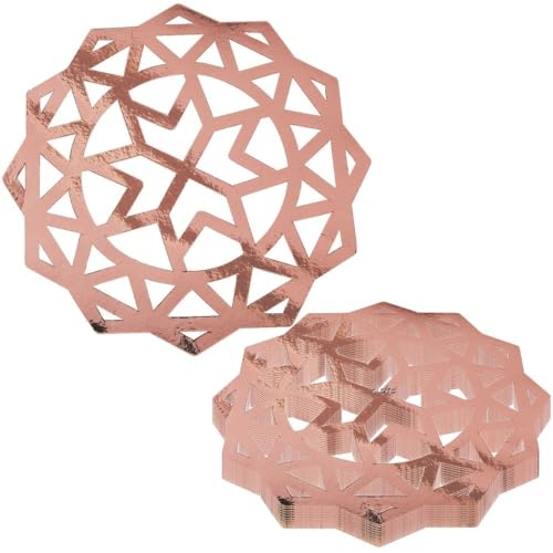 Platos decorativos dorados rosados 12 pulgadas x24 miniatura 1