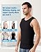 ZNOUKAXJR Mens Compression Shirt Slimming Body Shaper Vest Tank Top with Tummy Control Breathable Shapewear Undershirts (Black, XX-Large)