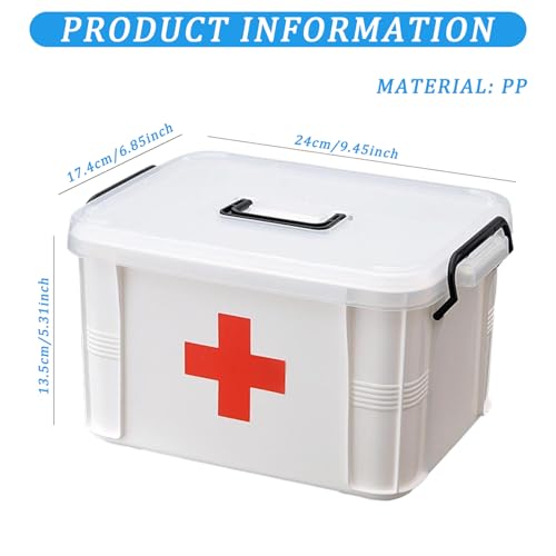 Boîtier médical hermétique haut de gamme avec double bac de rangement - 4