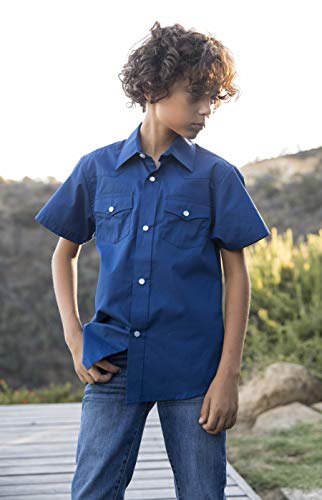 Gioberti Boys Solid Short Sleeve Western Shirt2
