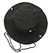 Summer Outdoor Boonie Hunting Fishing Safari Bucket Sun Hat with Adjustable Strap(Black,LXL)