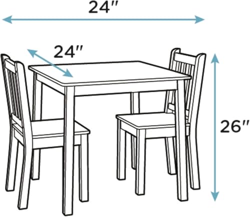 Image of Humble Crew Toddler Table and Chair Set for Kids, Wood Activity Furniture