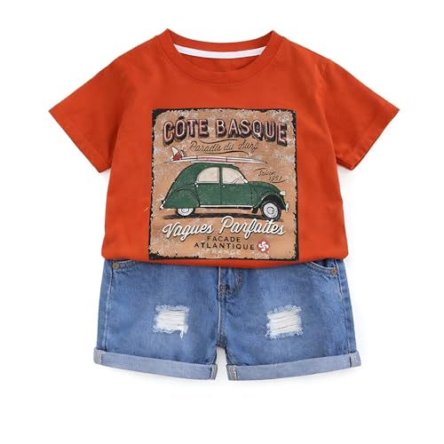 Image of Googo Gaaga Boys Printed Clothing Set | Tshirt Combo Set - Includes a stylish T-shirt and matching shorts for a complete everyday outfit.