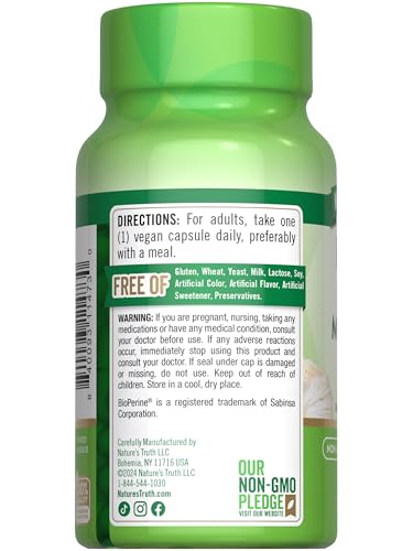 Nature'S Truth NT16321 Lions Mane Mushroom Supplement | 2100Mg | 50 Capsules | With Bioperine | Vegan, Non Gmo & Gluten Free Supplement thumb #6