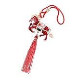 Artibetter Colgante Caballo Chino Rojo para Año Lunar 2026, Adorno Resistente al Desvanecimiento con Diseño Fácil de Colgar, Decoración Festiva para Oficina y Navidad