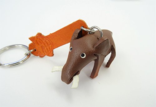 本革 CrazyCatのキーホルダー