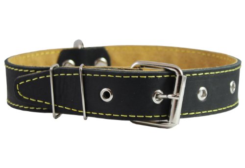  Vera Pelle spessore collare 40,6 - 55,9 cm collo dimensioni, 1,5 cm di larghezza, Amstaff, Pitbull