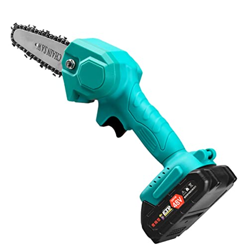 BESTonZON Eléctrica Recargable Mini Motosierra De Batería Para Carpintería Motosierra Eléctrica Sola Mano Para Tala Uso Jardín