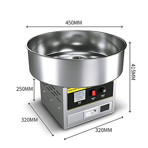 Kommerzielle Zuckerwatte-Maschine - 1200 W elektrische Zuckerwatte-Maschine mit 40-cm-Edelstahlpfanne und Zuckerschaufel… – Bild 3