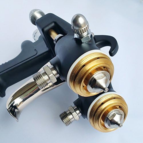 Image of Spray Gun With Double Nozzle | Chrome Dual Head Pneumatic Sprayer | Professional Painting Tools | Pack of 1