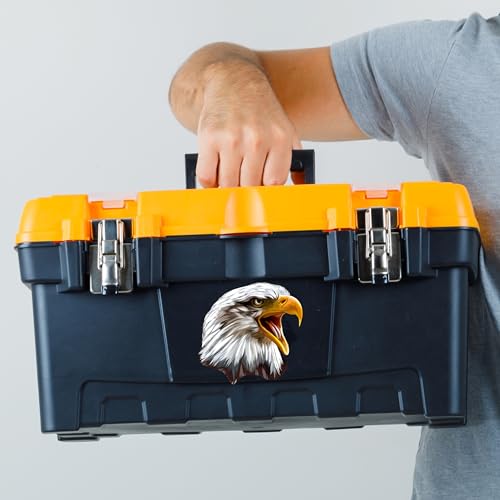 Image of American Bald Eagle Head Sticker - Patriotic Vinyl Decal for Car Truck Wall Laptop (3 inch x 3 inch)