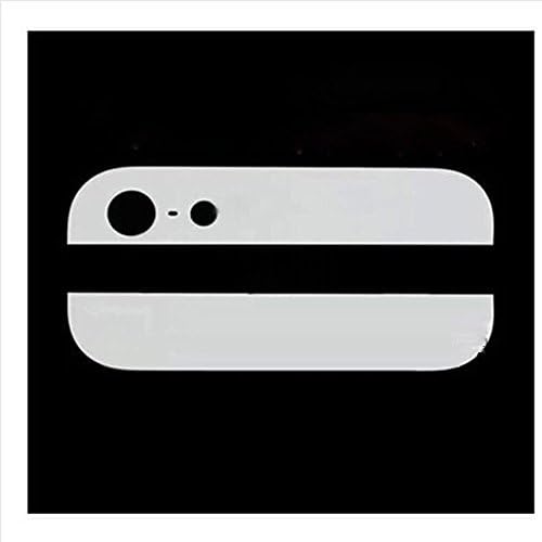KAVASS Back Cover Top+Bottom Glass Replacement Part Repair For iPhone 5 White