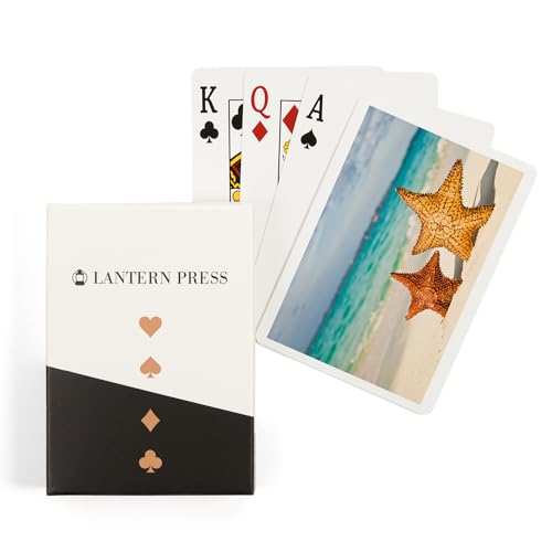 Lantern Press Starfish on Beach Naipes Póker 52 cartas
