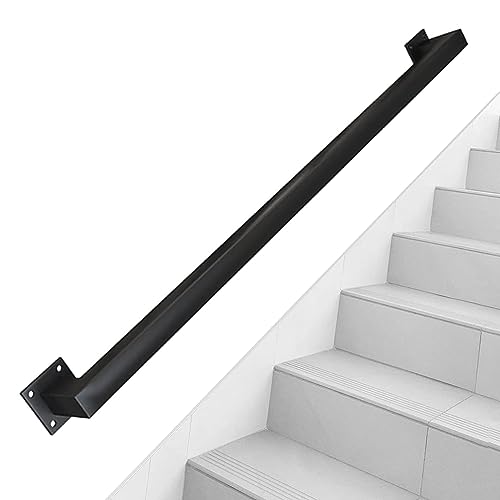 Handläufe für Treppe – Geländer für drinnen und draußen mit Wandhalterungen und Metallschrauben – komplettes Set, 4,5 m