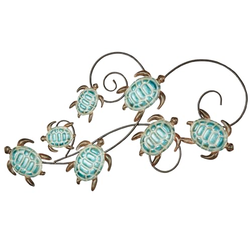 Touch of Class Coastal Style Turtle Metal Wall Art |