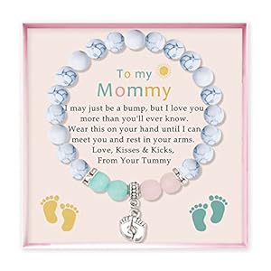 Mom to Be Gift, New Mom Gifts – Mommy Bracelet for Women, Pregnant Mom Gifts, Jewelry Gifts for Pregnant Women, Pregnant…