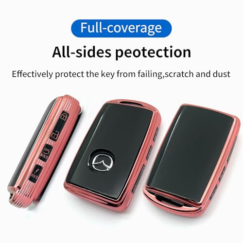 Image of Creativity For Mazda Key Fob Cover and Key chain (Pink Combination)