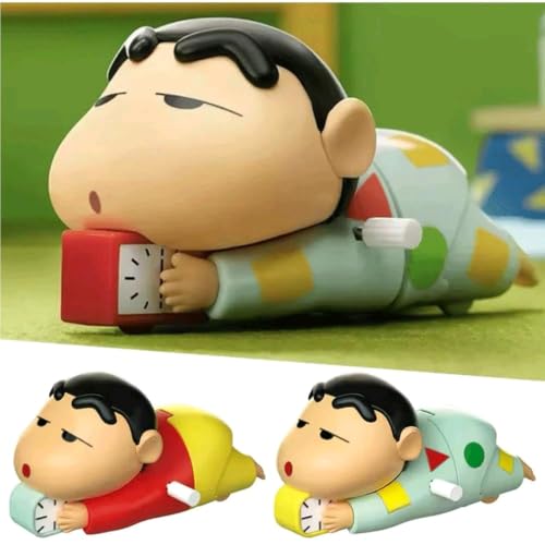 Image of Shinchan Manual Clockwork Toy Anime 5CM Character Styling Crawling Flat Push Children's Toy Moving Birthday Gift Figure