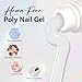 Makartt Hema-Free Poly Nail Gel Clear 50ML Gel Builder for Natural-Looking Strengthener 3D Molding Gel for Trendy Nail Art Long-Lasting and Easy to Use for Home Salon